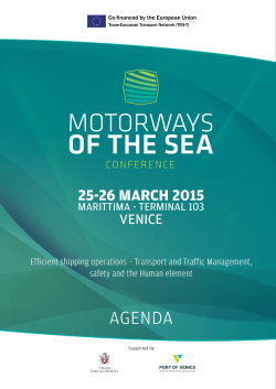 AGENDA - Motorways of the Sea Conference