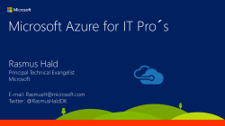 Microsoft Azure for IT Pro��s