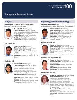 Meet the transplant team - Geisinger Health System