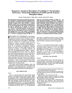 Hemolytic Anemia in Hereditary Pyrimidine 5