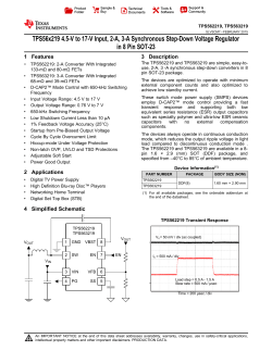 TPS56x219 4.5 V to 17 V Input, 2-A, 3-A
