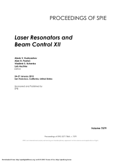 Laser Resonators and Beam Control XII