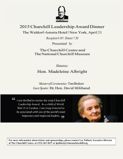 2015 Churchill Leadership Award Dinner