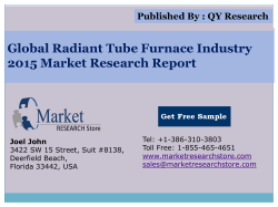 Global Radiant Tube Furnace Industry 2015 Market Outlook Production Trend Opportunity