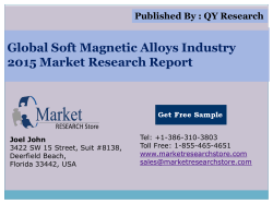 Global Soft Magnetic Alloys Industry 2015 Market Outlook Production Trend Opportunity