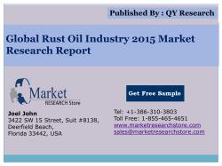Global Rust Oil Industry 2015 Market Outlook Production Trend Opportunity