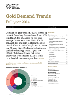 World Gold Council Gold Demand Trends 2014World Gold Council Gold Demad Trends 2014(世界黃金協會全球黃金需求趨勢報告 2014)