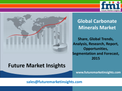 Carbonate Minerals Market - Global Industry Analysis and Opportunity Assessment 2015