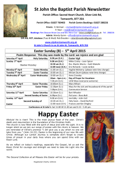 Happy Easter - The Catholic Parish of St. John`s RCC, Tamworth