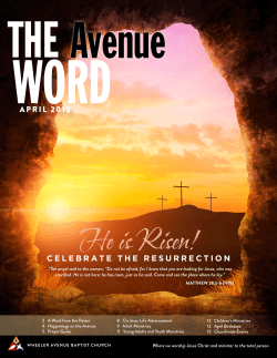 He is Risen! - Wheeler Avenue Baptist Church