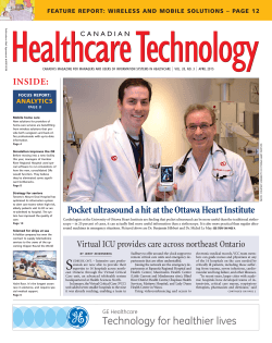 Technology for healthier lives - Canadian Healthcare Technology