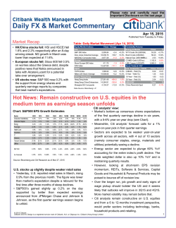 Daily FX & Market Commentary