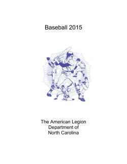 2015 Senior Baseball Rules - The American Legion Dept. of NC