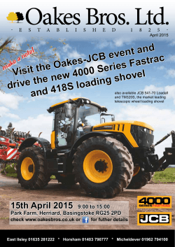 Visit the Oakes-JCB event and drive the new 4000