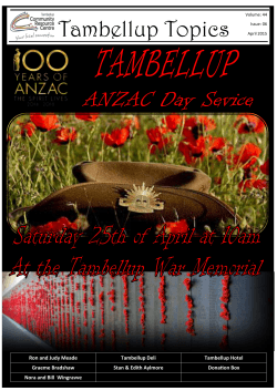 april topics 2015 - Tambellup Community Resource Centre