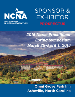 SPONSOR & EXHIBITOR - North Carolina Nurses Association