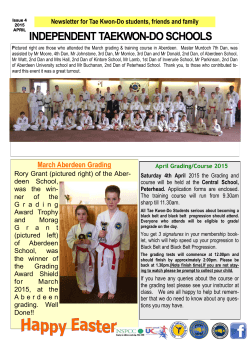 March Aberdeen Grading - Independant Tae Kwon Do Schools