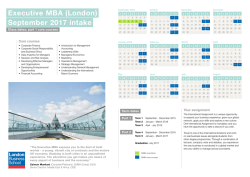 the Executive MBA London January 2015 programme