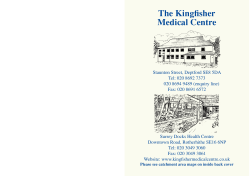 Welcome To The Kingfisher Medical Centre