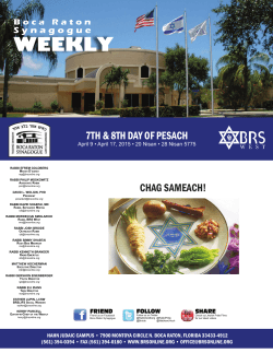 WEEKLY - Boca Raton Synagogue