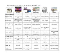 LifeLinks Calendar Grid for the Week of: Mar 30