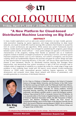 "A New Platform for Cloud-based Distributed Machine Learning on