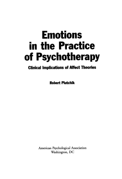 Emotions in the practice of psychotherapy: Clinical implications of