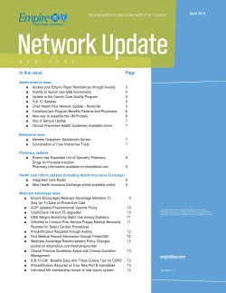 April 2015 - Empire Blue Cross Blue Shield