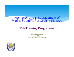 Presentation - International Seabed Authority