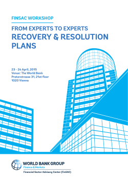RECOVERY & RESOLUTION PLANS