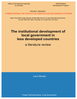 i. institutional development