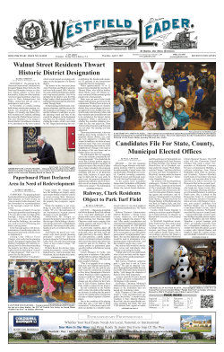 Westfield Leader April 2, 2015: Local News & Events