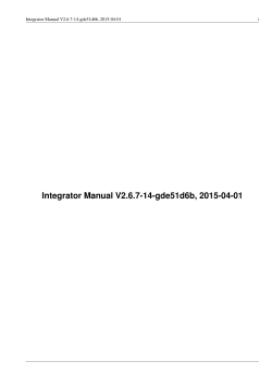 Integrator Manual V2.6.7-14-gde51d6b, 2015-04-01