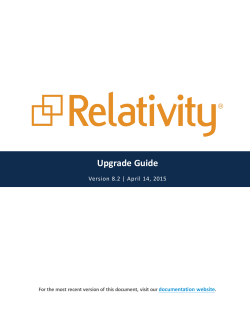 Relativity Upgrade Guide