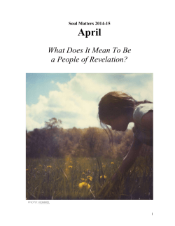 What Does It Mean To Be a People of Revelation?