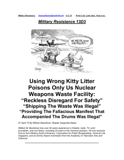 Military Resistance 13D3 Using Wrong Kitty Litter Poisons Only Us