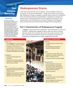unit 10 Text Analysis Workshop Shakespearean Drama
