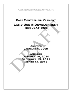 Land Use & Development Regulations