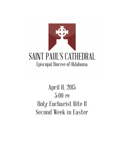 5 pm April 11 - St. Paul`s Cathedral
