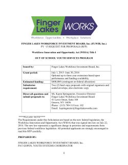 1 FINGER LAKES WORKFORCE INVESTMENT BOARD, Inc
