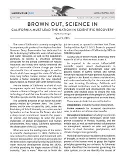 BROWN OUT, SCIENCE IN