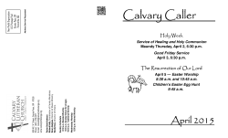 APRIL 2015 Caller .pub - Calvary Lutheran Church