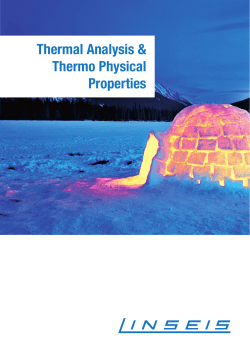 Thermal Analysis & Thermo Physical Properties