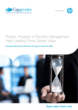 Project, Program & Portfolio Management Help Leading Firms