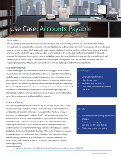 Use Case: Accounts Payable