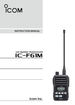 IC-F61M Instruction Manual