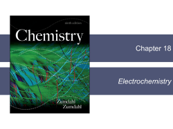 Chapter 18 Electrochemistry