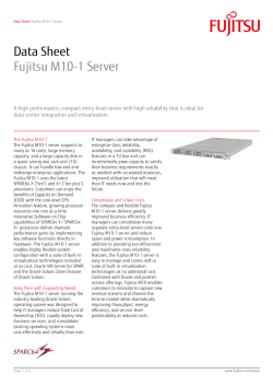 Fujitsu M10-1 datasheet