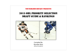 2015 OHL Priority Selection Draft Guide & Rankings