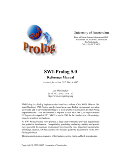 SWI Prolog manual